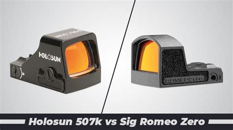 Holosun 507k. The Holosun 507k is a very tiny miniature reflex sight. Like I mentioned earlier, it’s designed to be mounted on a single stack concealed carry handgun, and because of that, it is very small (the Holosun 507c is for a more standard double stack handgun)…. Now the height on the 507k measures in at 0.95 inches.. 
