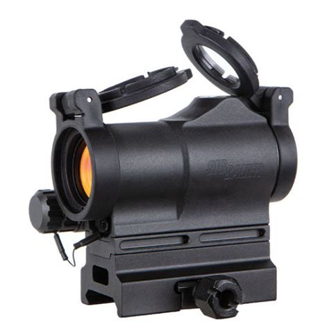 Sig sauer romeo7s 1x22 compact green dot sight - sor75002. SIG SAUER OPMOD ROMEO7S 1x22mm Compact Reflex 2 MOA Red Dot Sight. This is one of the lowest-priced red dot sights, powered by the more common "AAA" battery. It is very sturdy and has excellent clear protective lens caps. At the higher power levels, the finer red dot becomes more of a Star Burst effect. 