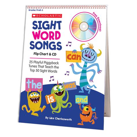 Sight Word Songs: Flip Chart & CD: 25 Playful Piggyback Tunes