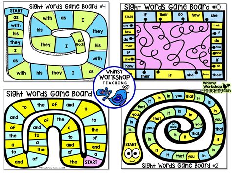 Sight Words Board Games Whimsy Teaching
