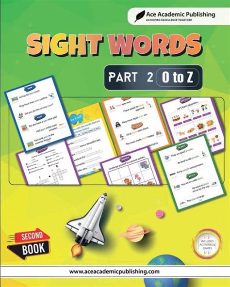 Read Online Sight Words  Part 2 O To Z Includes Activities And Games By Ace Academic Publishing