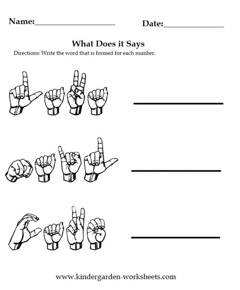 Sign Language Practice Worksheets 99Worksheets