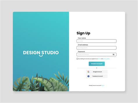 Sign Up Form Design Studio by Rizal Aditya on Dribbble