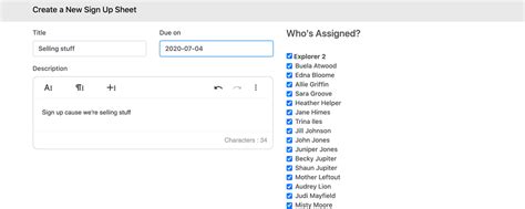 Sign Up Sheets Communicate TroopTrack User Community