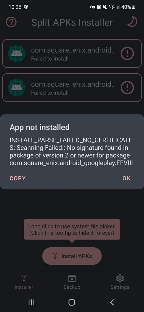 Sign apk with apksigner.  After hours of googling and trials and errors, I finally...