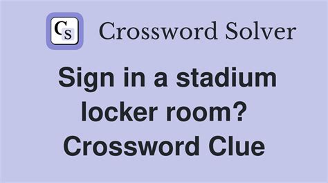 Locker room fixture is a crossword puzzle clue. A crossword puzz