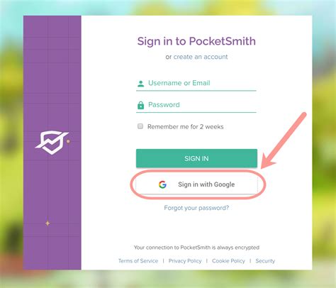 Sign in to PocketSmith