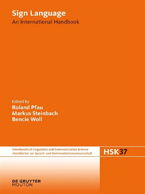 Sign language handbook of linguistics and communication science handbucher zur. - Crash du vol 143 clé de réponse.