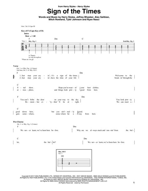 Sign of the Times Tab by Europe Songsterr Tabs with Rhythm