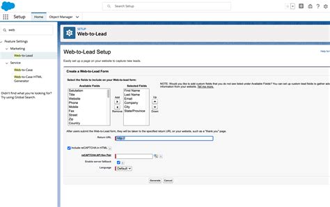 Sign up form using Salesforce Web to Lead