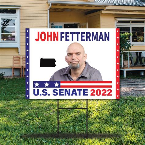 SignPro John Fetterman For US Senate Yard Sign - Amazon.com