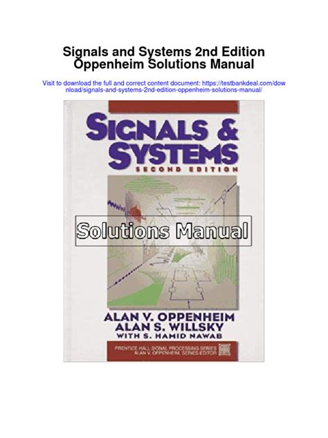 Signals and systems oppenheim 2nd edition pdf free download