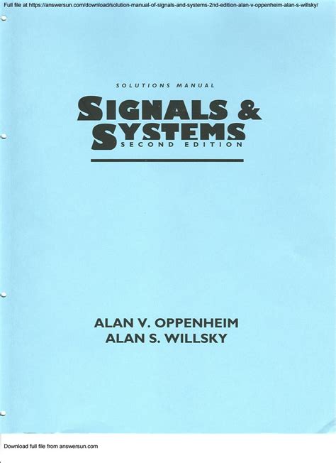 Signals and systems oppenheim solution manual. - The rough guide to opera rough guides reference titles.