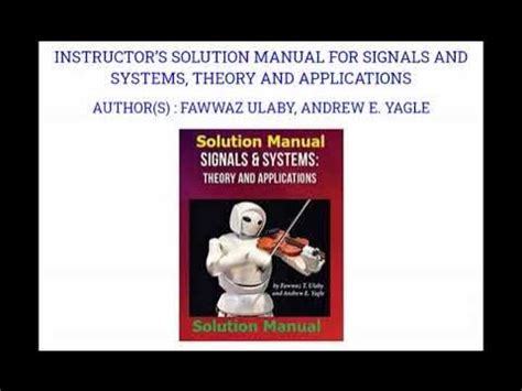 Signals and systems ulaby instructor manual. - Internet guide to beating city hall.