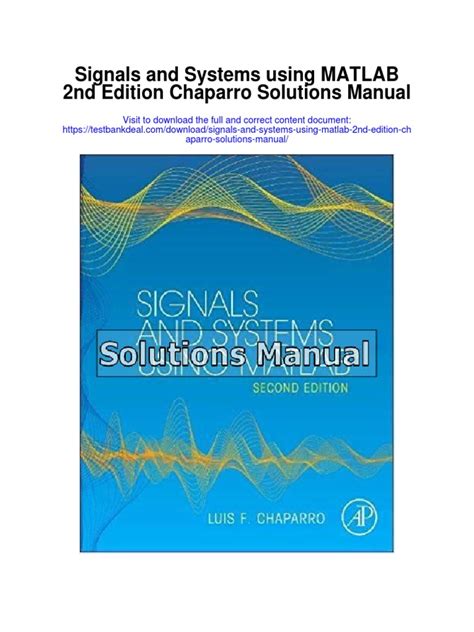 Signals and systems using matlab chaparro solution manual. - Ao smith water heater owners manual.