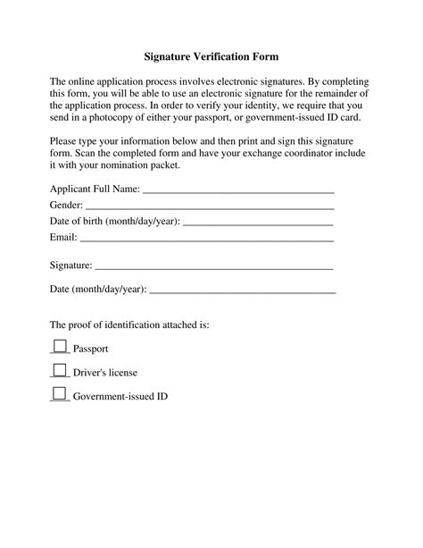 Signature Verification Format PDF