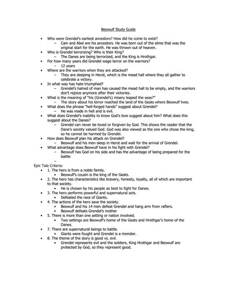 Signet classic study guide questions beowulf. - Panasonic toughbook cf 19 service manual.