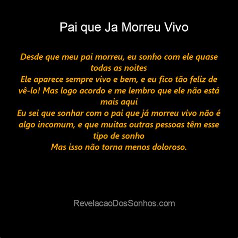 Significado do sonho pai morto