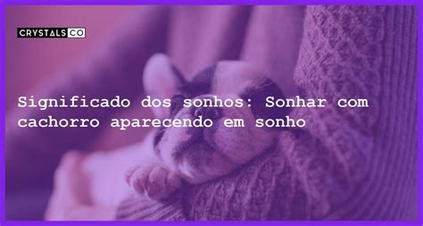 Significado dos sonhos cachorro