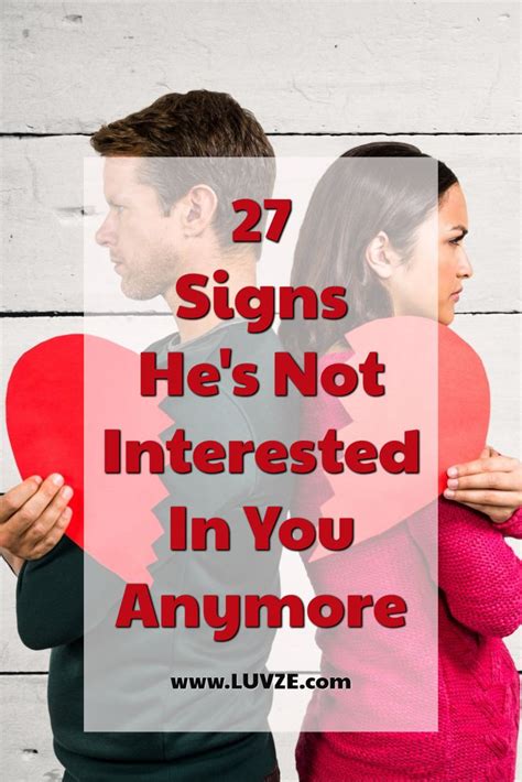 Signs that hes not interested in you