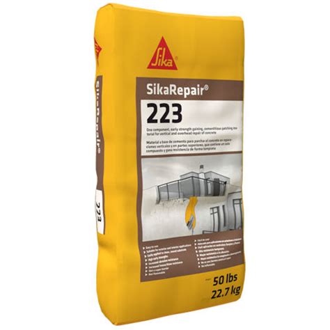 SikaRepair223 is a patching material for vertical and overhead