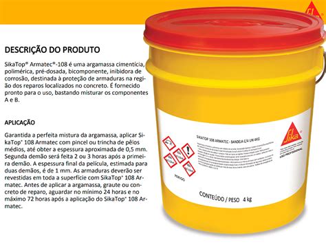 SikaTop® Armatec®-108 Argamassa com Inibidor de Corrosão …