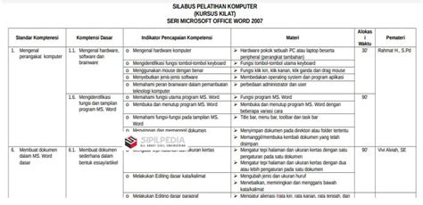 Silabus Microsoft Word