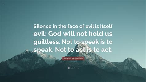 Silence in the face of evil. - Erzähl mal wie es früher war.