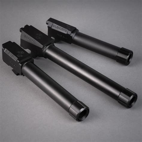 Silencerco glock 43 threaded barrel.  Muzzle threaded 1/2-28 for suppress...