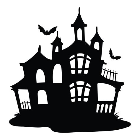 Silhouette Haunted House Template