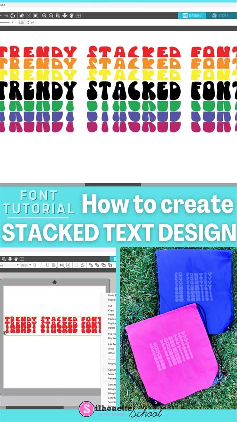 Silhouette Studio Text Tutorial How to Create a Stacked Text Design