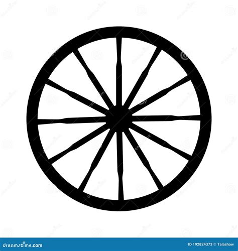 Silhouette Wagon Wheel Illustrations & Vectors - Dreamstime