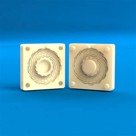 Silicone Template Coil Rodin STL File 3D Print Coil Rodin Resin Mold