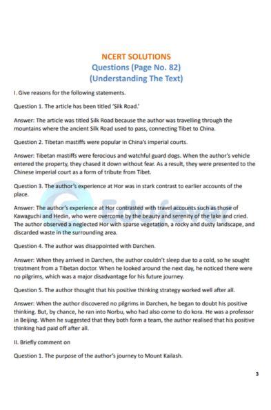 Silk Guide Questions With Answers