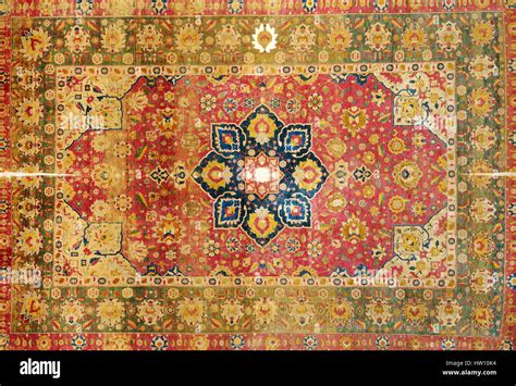 Silk Kashan Carpet, Iran, 16th century Stock Photo - Alamy