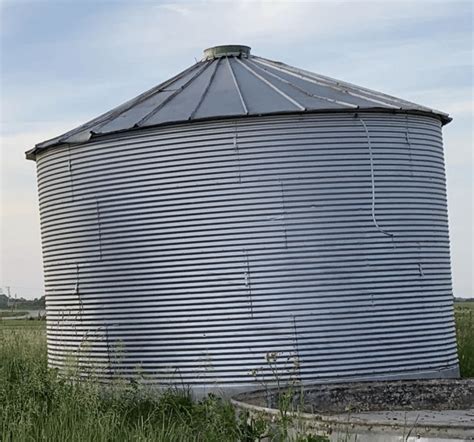 Used Peabody TecTank 9,570 cu ft bolt-together carbon steel silos. used. Manufacturer: Peabody TecTank; Used Peabody TecTank 9,570 cu ft bolt-together carbon steel silo s. 15' diameter X 64' tall. Rated compact density 45 PCF, Pressure 2.0 oz/ sq. in, vacuum 0.5 oz/ sq in. Designed for MASS flow loads. Flat top, con...