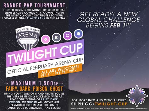Silph road arena reddit. · Tournament Prizes: First place - Official Silph Arena enamel Timeless cup pin; First through third place - $10 gift cards to Apple/Google store. These tournaments are an … 