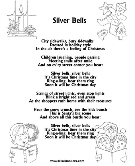 Silver Bells Lyrics Printable