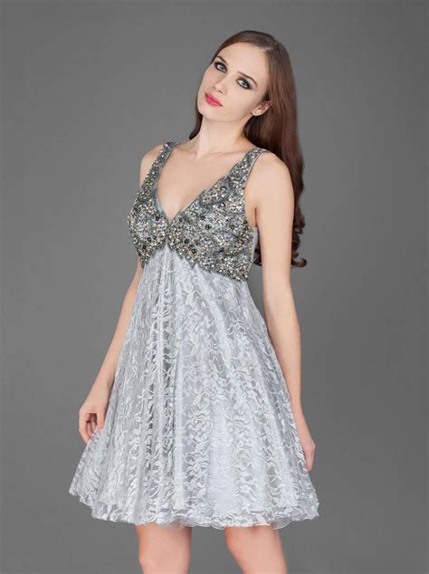 Silver Cocktail Dresses For Girls