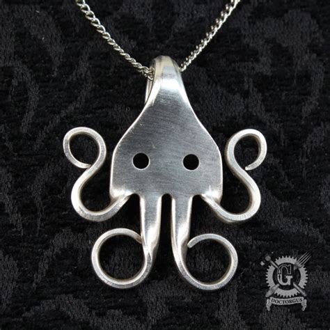 Silver Cthulhu Fork Pendant Spoon jewelry, Sell …