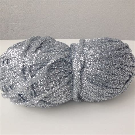 Silver Metallic Yarn - Etsy