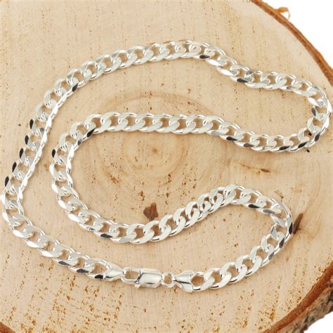 Silver chain for men. New High Quality Solid Genuine 925 Sterling Silver Cuban link Chain Cuba link, Men's Chains Women's Chains Necklace USA Made, Ship from USA. (563) $20.99. 