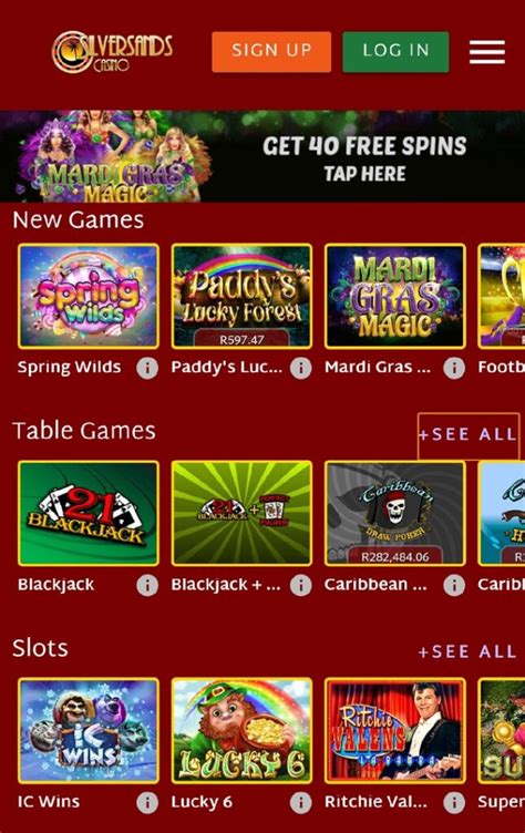 silversands casino for tablet