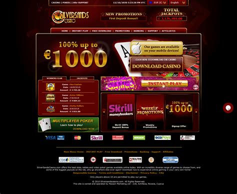 silversands online casino sign up