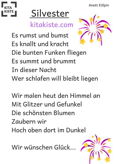 Silvester gedicht klassisch