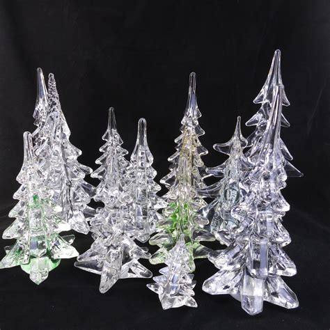 Vintage SILVESTRI Christmas Tree Art Glass Clear Evergreen Pine 10.0 I