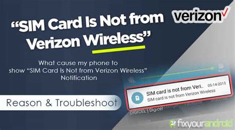 Sim Card Is Not From Verizon Wireless