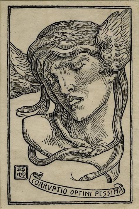 Simeon Solomon...woodcut...Corruptio Optimi Pessima...1893 Occult art