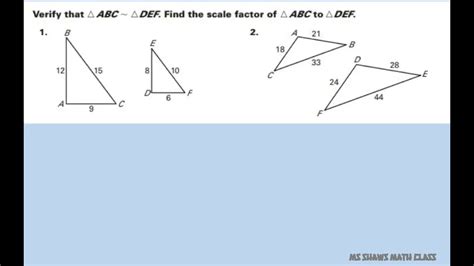 Similar Triangles Part 1 Using a Scale Factor YouTube