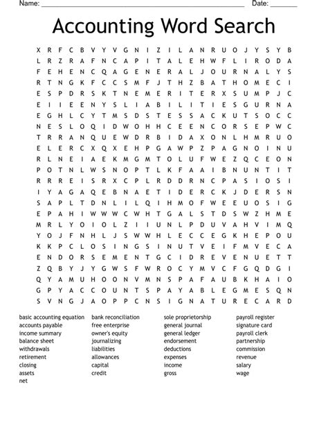 Similar to Accounting Payroll Accounting Word Search WordMint